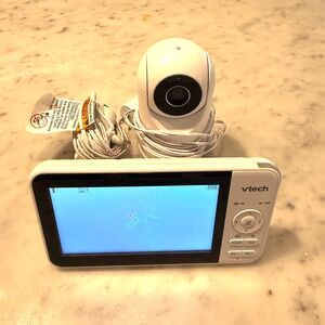 VTech VM5267 Video Baby Monitor 5 inch Screen Pan Tilt Zoom Night Vision White